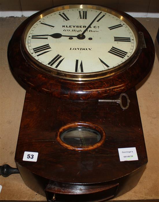 Kleyser & Co drop dial wall clock